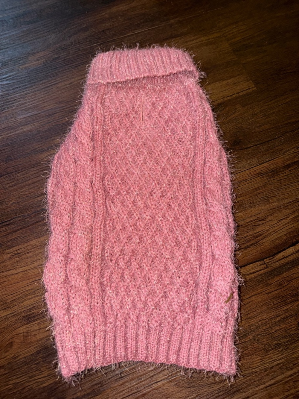 Soft Pink Knit Dogs Sweater Size Medium